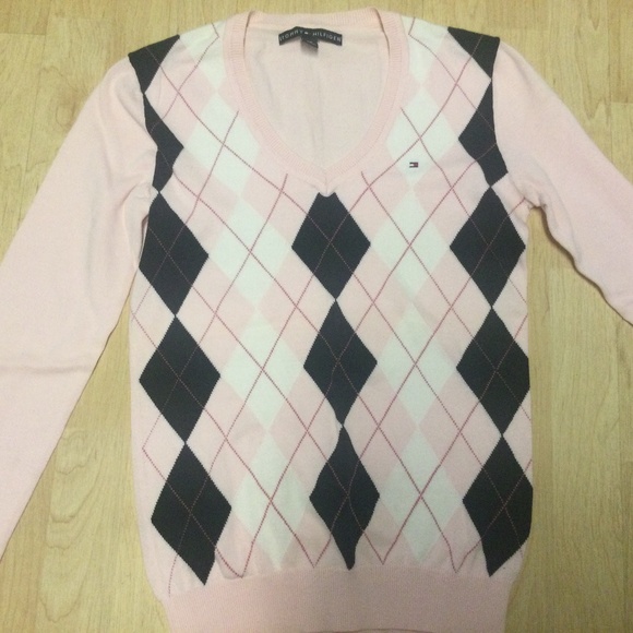 Tommy Hilfiger Sweaters - Tommy Hilfiger ladies  pink argyle sweater